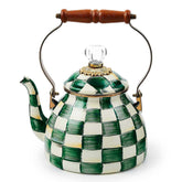 Emerald Check Tea Kettle 1.89L Tea Kettle by MacKenzie-Childs