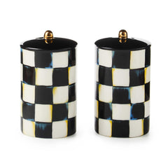 Courtly Check Farmhouse Salt & Pepper Set by MacKenzie-Childs