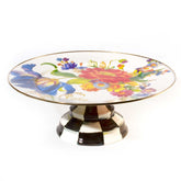 Flower Market Pedestal Platter Large - White