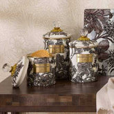 Sterling English Garden Enamel Canisters