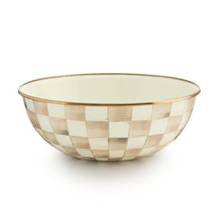 Mocha Check Extra Large Everyday Bowl