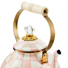 New Rosy Check Enamel Tea Kettle 2.84L
