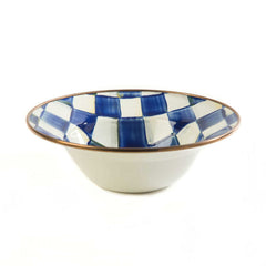 Royal Check Enamel BREAKFAST BOWL Blue - 19.05cm