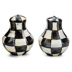 MacKenzie-Childs Courtly Check Enamel Salt & Pepper Shakers
